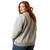 ARIAT WMS SCORPION SCRIPT OVERSIZED SWEATSHIRT HEATHER GREY