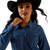 ARIAT WMS TRUE BLUE SNAP LS SHIRT VINTAGE INDIGO