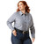 ARIAT WMS WRINKLE RESISTANT KIRBY LS SHIRT DRESS BLUE STRIPE