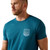 ARIAT MNS STRIPE PATRIOTIC BADGE SS TEE MONACO BLUE