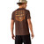 ARIAT MNS STRIPE PATRIOTIC BADGE SS TEE BROWN HEATHER