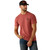 ARIAT MNS BANNER BADGE SS TEE ADOBE HEATHER