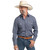 JC MENS AUSTIN FULL BUTTON PRINT WORKSHIRT IN WHITE, NAVY & GREY CHECK