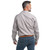 JC MENS AUSTIN FULL BUTTON PRINT WORKSHIRT IN SMOKE GREY & WHITE MINI CHECK