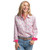 JC WOMENS GEORGIE HALF BUTTON PRINT WORKSHIRT IN HOT PINK & WHITE WILDFLOWERS/HOT PINK