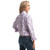 Just Country Ladies Abbey Full Button Purple/White Wildflowers/Orchid