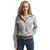 JC WOMENS ABBEY FULL BUTTON PRINT WORKSHIRT IN SMOKE GREY & WHITE MINI CHECK