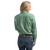JC WOMENS ABBEY FULL BUTTON PRINT WORKSHIRT IN EUCALYPTUS & WHITE MINI SPOTS