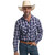 Just Country Mens Austin Full Button Shirt Navy/White Plaid