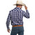 Just Country Mens Austin Full Button Shirt Navy/White Plaid