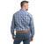 Just Country Mens Austin Workshirt Royal Blue/White Plaid