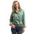 JC WOMENS ABBEY FULL BUTTON PRINT WORKSHIRT IN EUCALUPTUS & WHITE PRINT