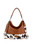ANIMAL PRINT SLOUCH BAG IN TAN
