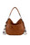 ANIMAL PRINT SLOUCH BAG IN TAN