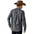Ariat Mens Wrinkle Free Solid Pinpoint Oxford Fitted L/S Shirt Chambray Blue