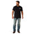 ARIAT MNS CANYON AZTEC SHIELD SS TEE BLACK