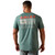 ARIAT MNS HIDDEN VALLEY FLAG SS TEE SILVER PINE