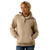 ARIAT WMS REBAR LIGHTWEIGHT LOGO 1/2 ZIP HOODIE- OATMEAL HEATHER/WHISPER PINK