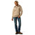 ARIAT WMS REBAR LIGHTWEIGHT LOGO 1/2 ZIP HOODIE- OATMEAL HEATHER/WHISPER PINK