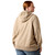 ARIAT WMS REBAR LIGHTWEIGHT LOGO 1/2 ZIP HOODIE- OATMEAL HEATHER/WHISPER PINK