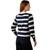 ARIAT WMS LANGSETT SWEATER NAVY STRIPE RUGBY