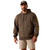 ARIAT MNS REBAR LIGHTWEIGHT LOGO HOODIE- MAJOR BROWN HEATHER/WOOD THRUSH