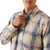 ARIAT MNS RETRO HORACE  FITTED SNAP LS SHIRT- SANDSHELL PLAID