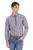 PURE WESTERN MENS GEORGE LS SHIRT IN NAVY/TAN