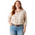 ARIAT WOMENS BILLIE JEAN LS SHIRT TAUPE GREY PLAID
