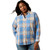 ARIAT WOMENS BILLIE JEAN LS SHIRT ASHLIGH BLUE/SHELL PINK PLAID
