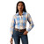 ARIAT WOMENS BILLIE JEAN LS SHIRT ASHLIGH BLUE/SHELL PINK PLAID