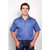 Men's - Adam Work Shirt 1/2 button Short Sleeve in Blue
