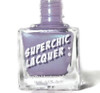 Shrinking Violet Nail Polish, a purple nail polish bottle with a purple cap and a label that reads 'SuperChic Lacquer'.