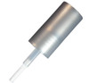 Nail Polish Brush Replacement, close-up of a metallic silver brush applicator with a white brush tip for nail polish touch-ups and replacements.