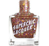 Sweet Heat Nail Polish, colorful glitter nail polish in a clear glass bottle with a glittery cap.