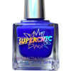 Chiller Crackle Nail Polish - Thermal - Glow In The Dark, blue nail polish bottle with SuperChic logo and colorful design.