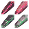 Crackula Crackle Nail Polish - Thermal - Glow In The Dark, close-up images showing black and pink crackle nails as well as black and green glow-in-the-dark cracked nails.