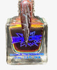Harlequin NutCrackle Nail Polish - Multichrome Crackle Effects, a nail polish bottle with crackled multichrome finish and a brush slightly dipped in the shimmering polish.
