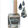 Mushroom Cloud Gray Neon Fluid Art Nail Polish 