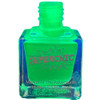 Dust Devil Neon Green Fluid Art Nail Polish, a vibrant neon green nail polish in a square glass bottle with a matching green cap and Superchic logo.