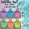 Blues Blue Jelly Nail Polish - Inside Out Emotions Themed Nail Paint, featuring six bottles of colorful jelly nail polish in purple, blue, pink, green, orange, and yellow, with milk and jelly add-ons for creative nail art.