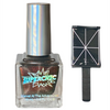 Black Widow Nail Polish - Black Platinum Magnetic + Red Aurora Chrome
