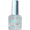 Marvel Liquid Macro Top Coat Nail Polish, holographic nail polish bottle with iridescent cap and holographic label design.