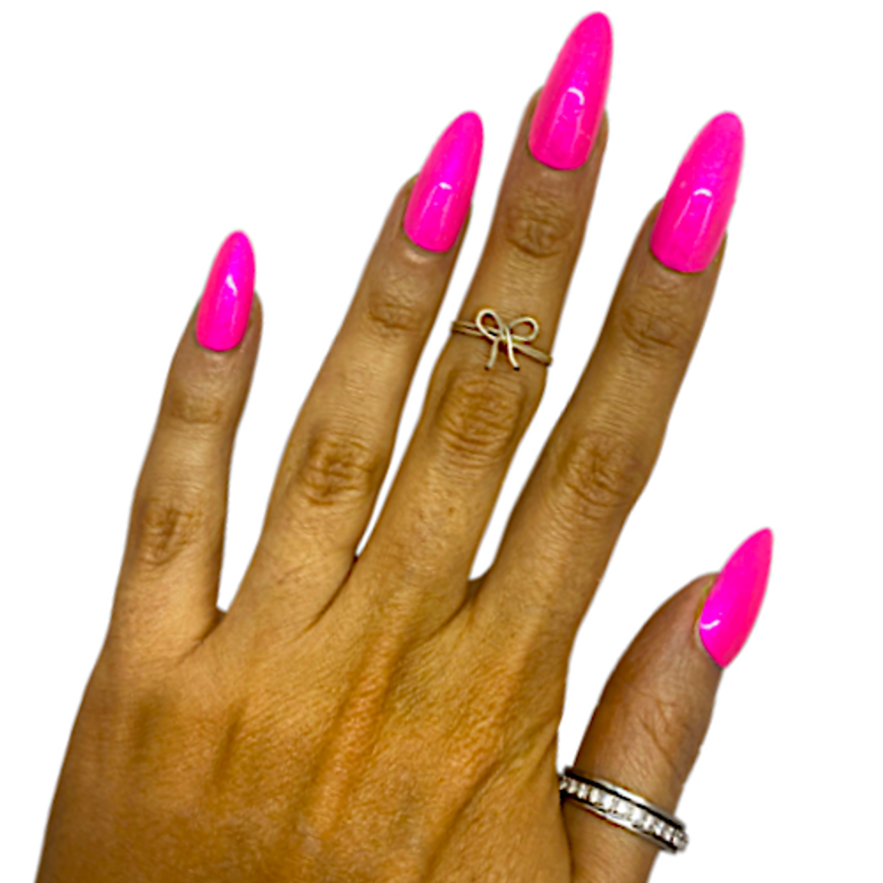 Spicy Hot Neon Light Shimmering Pink Polish