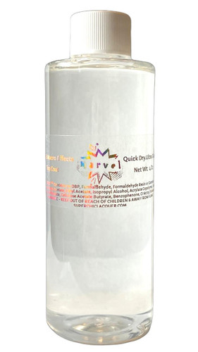 Marvel Liquid Macro Top Coat, 4 oz refill bottle for nail polish, US ground destinations only.