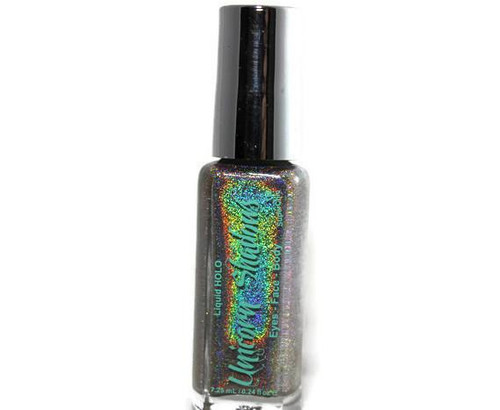 Trick Pony Holographic Eyeshadow, holographic glitter nail polish bottle with iridescent shimmer and colorful holographic effect.