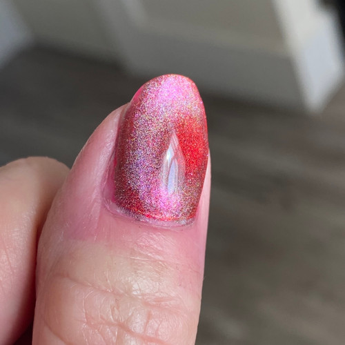 Pink Panther Holographic Multichrome Magnetic Cat Eye Topper Nail Polish 