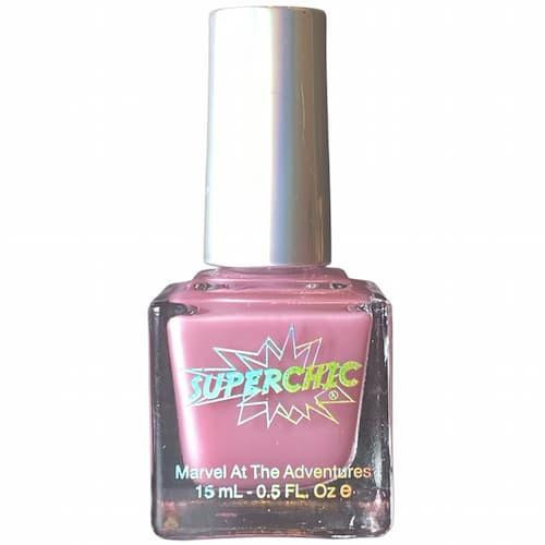 Ridge Filler Base Coat: BOND-O Nail Smoother by SuperChic®, pink nail polish bottle with silver cap, for nail base smoothing and bonding.