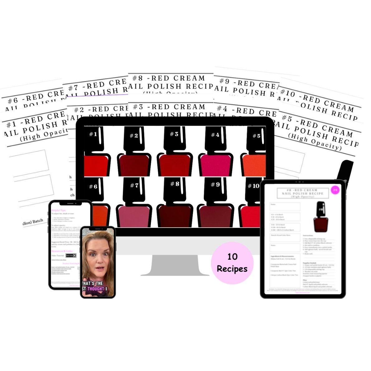 deep red nail polish recipes