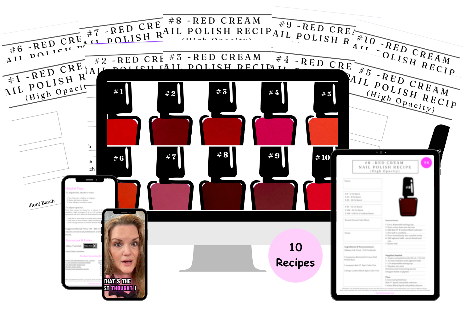 deep red nail polish recipes